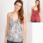 dámský top VOO2560, hot/coral