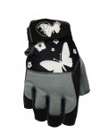 dámské rukavice do posilovny BUTTERFLY, černá, doprodej