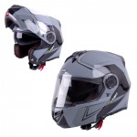 výklopná moto helma V270, černo-šedá, 8472