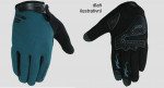cyklo rukavice - dlouhoprsté TERRA, petrol. zelená, doprodej