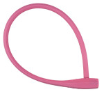 zámek lankový Plus M10 x 60cm Silicone, růžová, 23025