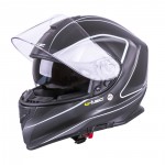moto helma V127, černá s grafikou, 9623