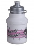 dětská cyklo láhev s držákem,  0,3 L, průhledná-speedy mouse, 26520 + DÁREK