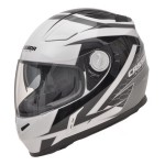 moto helma Evo, černo-bílá, M140-161