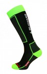 lyžařské ponožky Skiing ski socks, black/green, pár, doprodej