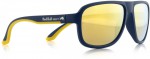 sluneční brýle Sun glasses, LOOP-004, matt dark blue-brown with golden REVO, 59-15-145