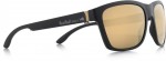 sluneční brýle Sun glasses, WING2-005, matt black-brown with golden mirror, 57-17-145