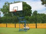 basketbalová KONSTRUKCE POJÍZDNÁ - mobilní, exteriér, pevná, vysazení 2 m, 1 ks
