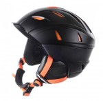 přilba - helma POWER ski helmet, black matt-neon orange