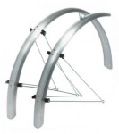 sada blatníků treking plast se zástěrkou, uchycení Grip-Type, stříbrná, 25325