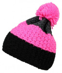zimní čepice Tricolor, grey/pink/black