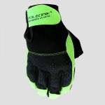 rukavice FERRATY, krátké, černo-zelená