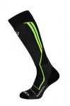 lyžařské ponožky Merino 50, black-neon yellow
