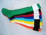 fotbalové ponožkové štulpny dvoubarevné, pár, doprodej