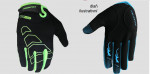 cyklo rukavice - dlouhoprsté ARROW, černo-zelená, doprodej