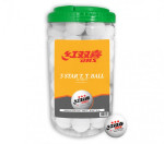 míčky 3 hvězdy - 36 Ks BÍLÉ celuloid, 3032-36