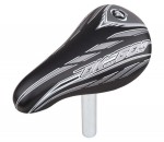 dětské sedlo OK Go 450 12-14" + sedlovka 22mm,  černo šedá, 07269