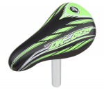 dětské sedlo OK Go 450 12-14" + sedlovka 22mm,  černo zelená, 07269