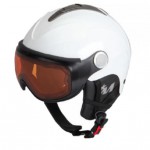 lyžařská helma - přilba REWIND V+SO s plexi štítem, white
