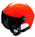 lyžařská helma - přilba REWIND VISOR (58-59), s plexi štítem (orange)