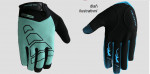 cyklistické rukavice - dlouhoprsté ARROW, zelenkavá, doprodej