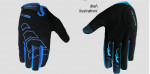 cyklistické rukavice - dlouhoprsté ARROW, černo-modrá, doprodej