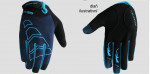 cyklistické rukavice - dlouhoprsté ARROW, modro-modrá, doprodej