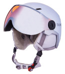 dámská lyžařská přilba VIVA DOUBLE VISOR, white matt / orange lens