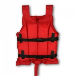 dětská vesta, červená