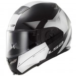 výklopná moto přilba Convert Hawk, matně černá-bílá,  503932054