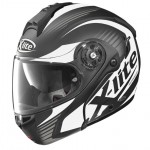 moto helma X-1004 Nordhelle N-Com Flat Black-White, 08905
