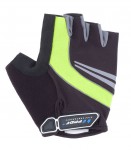 rukavice Plus Salerno, černo-zelená fluor, 35462