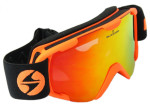 lyžařské brýle 952 DAO, matt orange, double smoke lens S21 + full revo red