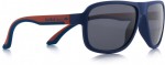 sluneční brýle Sun glasses, LOOP-007, matt dark blue-matt red temple-smoke, 59-15-145
