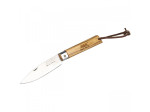 zavírací nůž Operario 2037 s koženým poutkem - oliva 8,8 cm