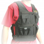 zátěžová vesta PROFI, 20 kapes, plná, max. 7,9 kg