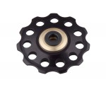 kladka dural s průmyslovým ložiskem děrovaná, 11 zubů, černá, 16886