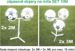 zápasový set stojanů na míče M10 (2x2M+2x3M), pro 10 míčů