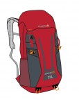 turistický batoh Adventure Tech 35L, red, doprodej