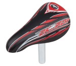 dětské sedlo OK Go 450 12-14" + sedlovka 22mm,  černo červená, 07269