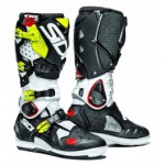 motokros boty CROSSFIRE 2 SRS, white-black-yellow fluo, doprodej