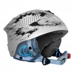 přilba -helma Snow HI-FI, stříbrná s grafikou