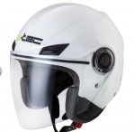 moto helma  NK-627, bílá lesk, 8415
