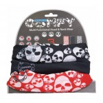 univerzální multifunkční nákrčník Comfy 3-pack, skulls, M167-COMFY