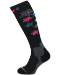 dětské lyžařské ponožky Viva Flowers ski socks, black/flowers