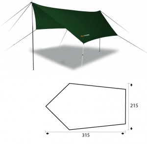 Trimm stanový přístřešek TRACE ONE, dark olive