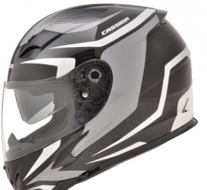 CASSIDA moto přilba Integral 2.0, černá-bílá-šedá, M140-165