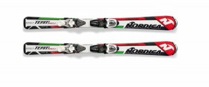 Nordica dětské sjezdové lyže TEAM J RACE FASTRAK + M 4.5, set, doprodej