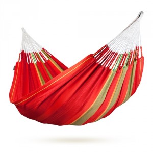 La Siesta houpací síť Flora kingsize stripes, FLH18S-2, chilli