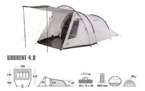 High Peak turistický stan Sorrent 4.0, pro 4 osoby, doprodej